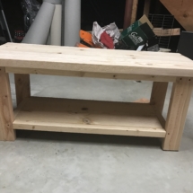 Custom built entryway bench